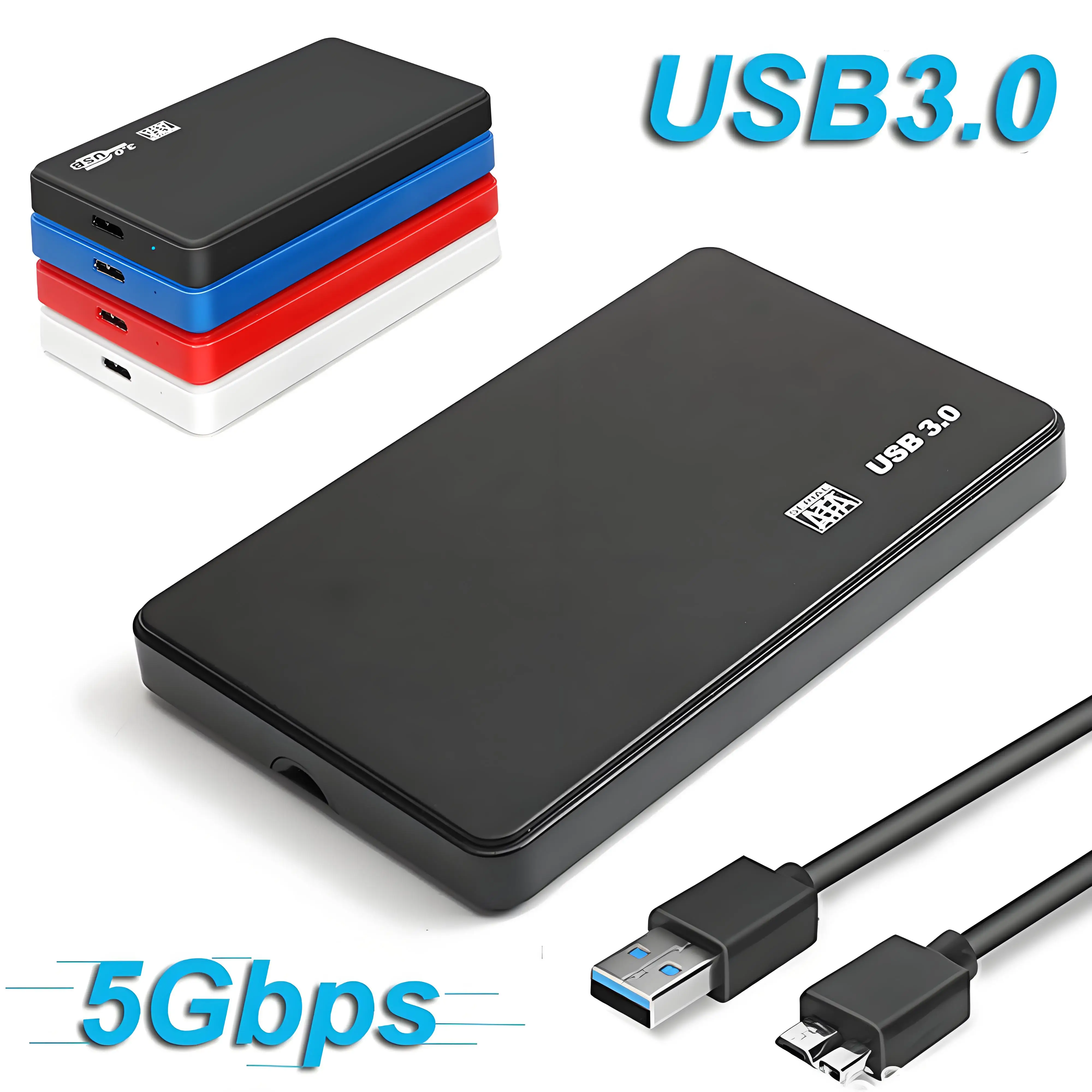 

Корпус USB 3.0 для жесткого диска 2,5 дюйма SATA HDD SSD Корпус для внешнего жесткого диска 5 Гбит/с Высокоскоростной внешний жесткий диск Коробка для ПК Ноутбук PS5