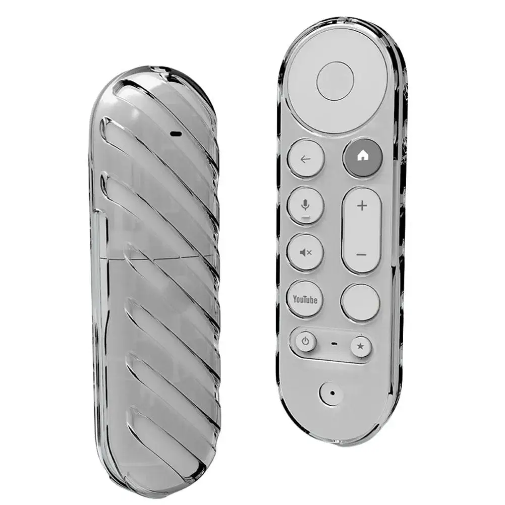 Dla Google TV Streamer Remote 4K Remote Control Protective Case All Inclusive TPU Anti-fall Transparent Shell