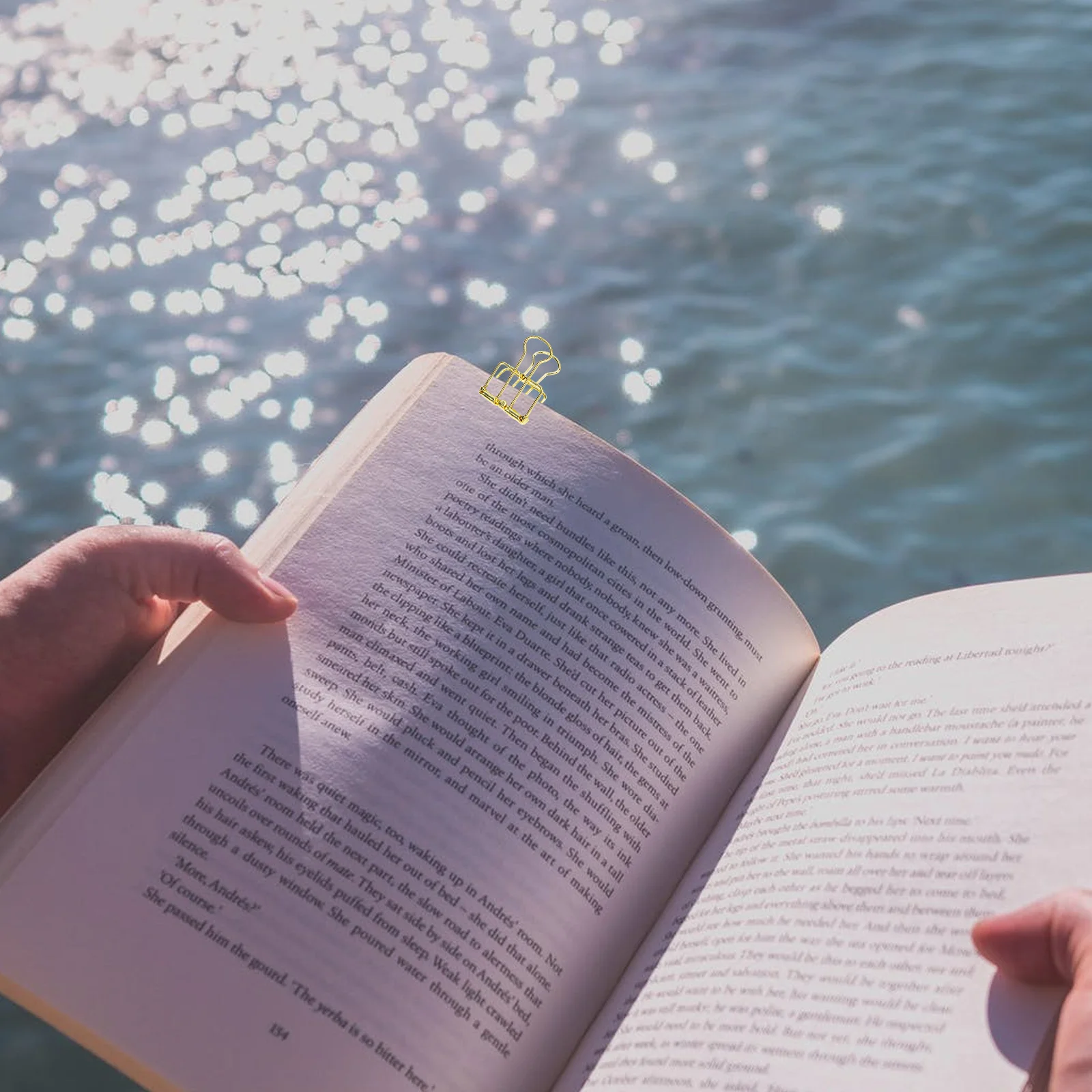 

20Pcs Golden Hollow-Out Stainless Steel Binder Clips Decorative Paper Clamps Strong Grip for Office School Home Organization