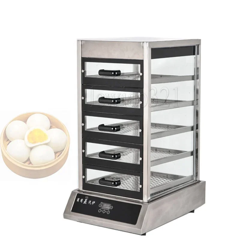 Electric Steamer Commercial Bun Stainless Steel Warmer Cabinet Food Steam Machine Heat Home Vertical Proceessor