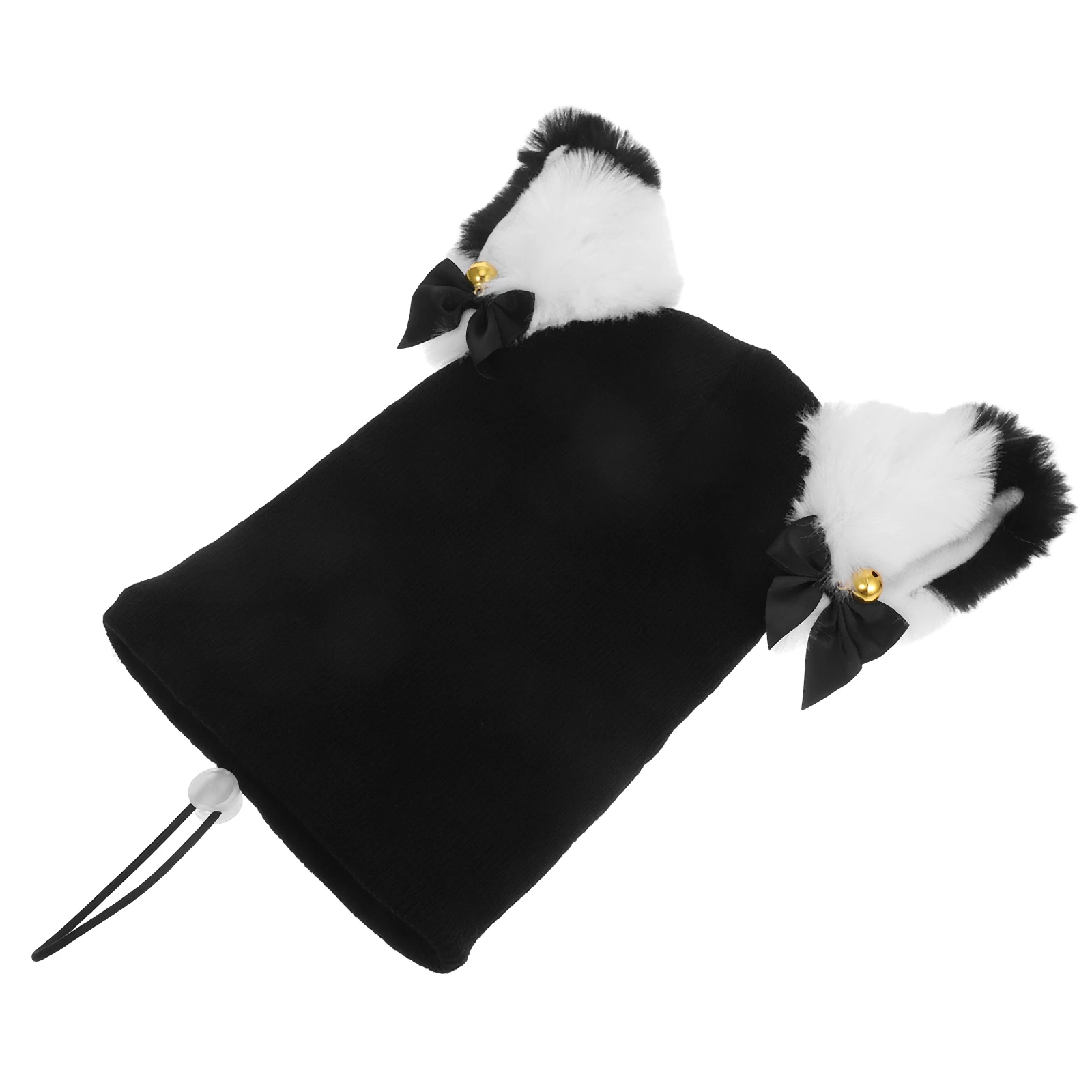 

Стильная вязаная шапка с милыми кошачьими ушками, универсальная, для катания на лыжах и сноуборде, теплая зимняя спортивная шапка, декоративная