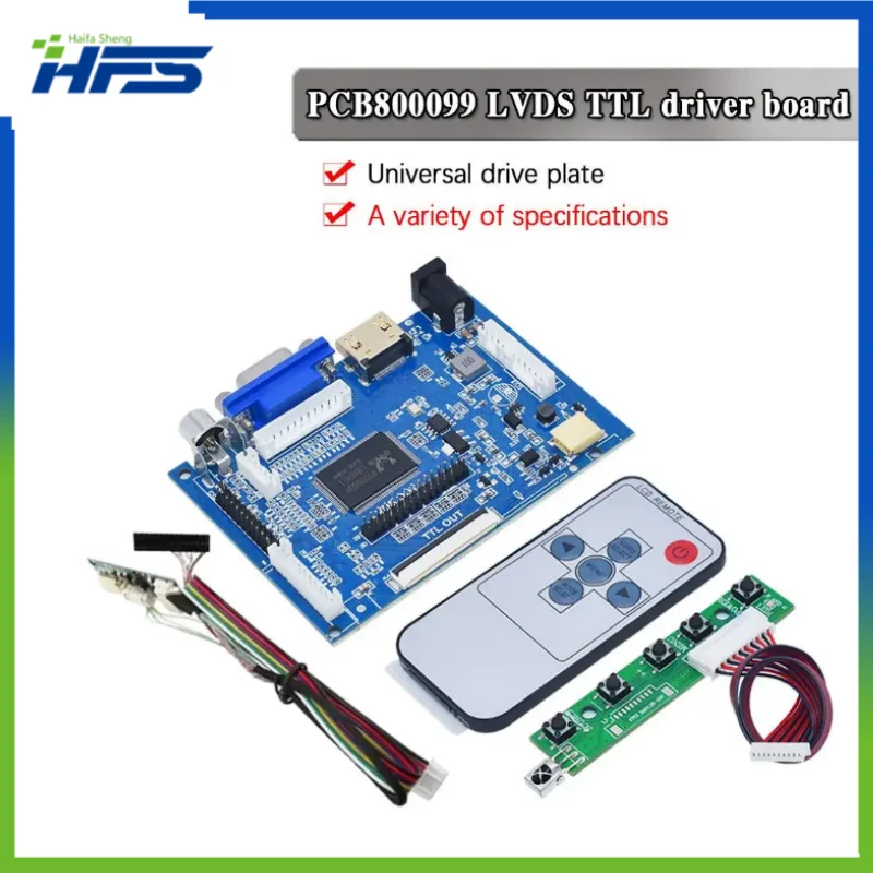 PCB800099-V9 Controller Board Kit, Support 30 Kinds of Driver Resolution, 1366x768 1440x900 1024x600, 4.3-17.3