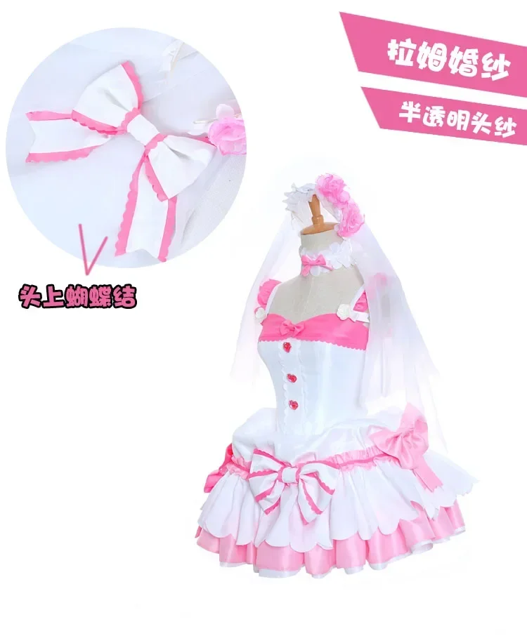 Anime Re:Life in a Different World Ram Rem Cosplay Costumes Women Cute Dress With Veil Wedding Suit Halloween Carnival Outfits view 5