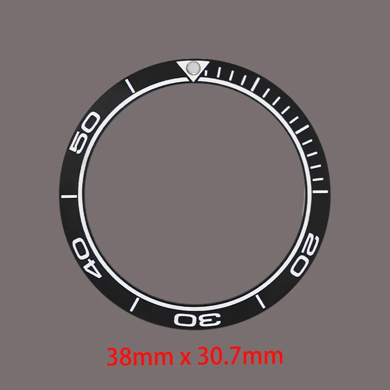 38mmx30.7mm Tilt Ceramic Bezel Insert Ring Fits For SKX007 SKX009 SRPD SUB Case NH35 NH36 Watch Case Bezel Ring Accessories