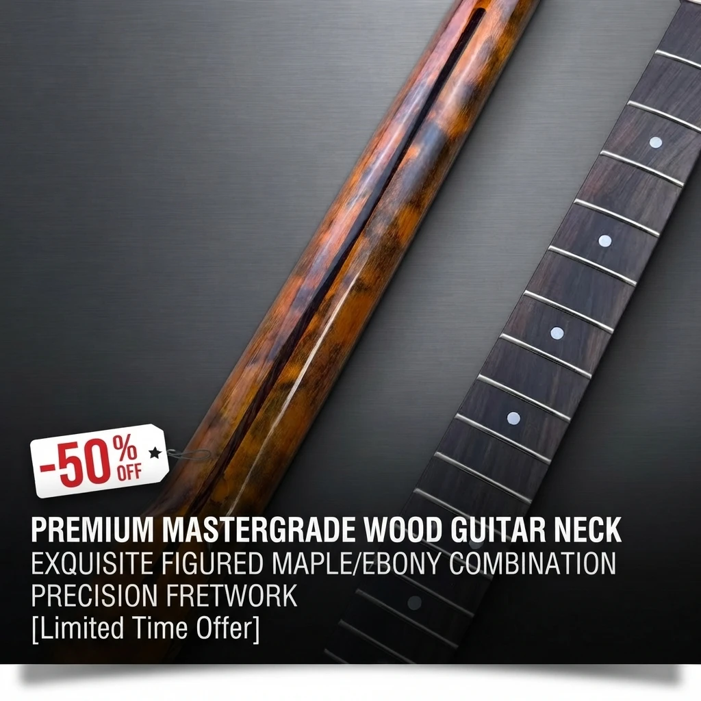 22 Fret ST Neck Stained Gloss Rosewood Fingerboard Nickel Silver Frets Rustproof Guitar Spare Part For ST Style