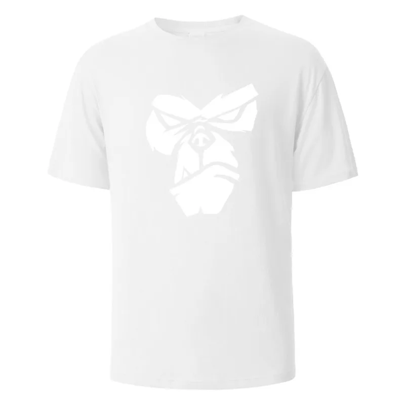 Gorilla Face Funny Print T-Shirt Summer Tees for Men Women  Cotton O-neck Oversize Casual Short Sleeved Streetwear Basic Top