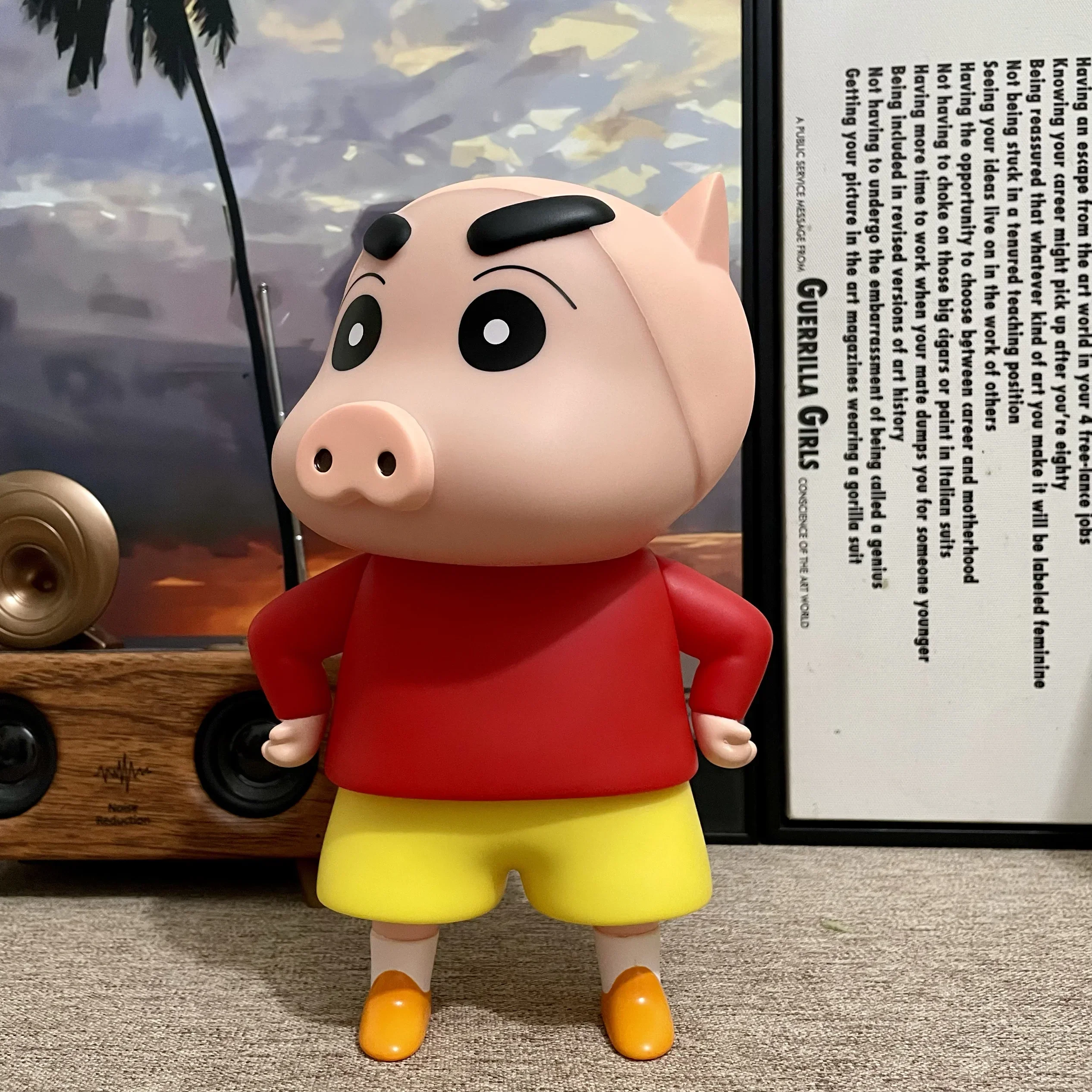 Crayon Shin-Chan 23cm Anime Figure Nohara Shin-Suke Pig Shin-Chan Model Doll Living Room Tabletop Display Children Birthday Gift