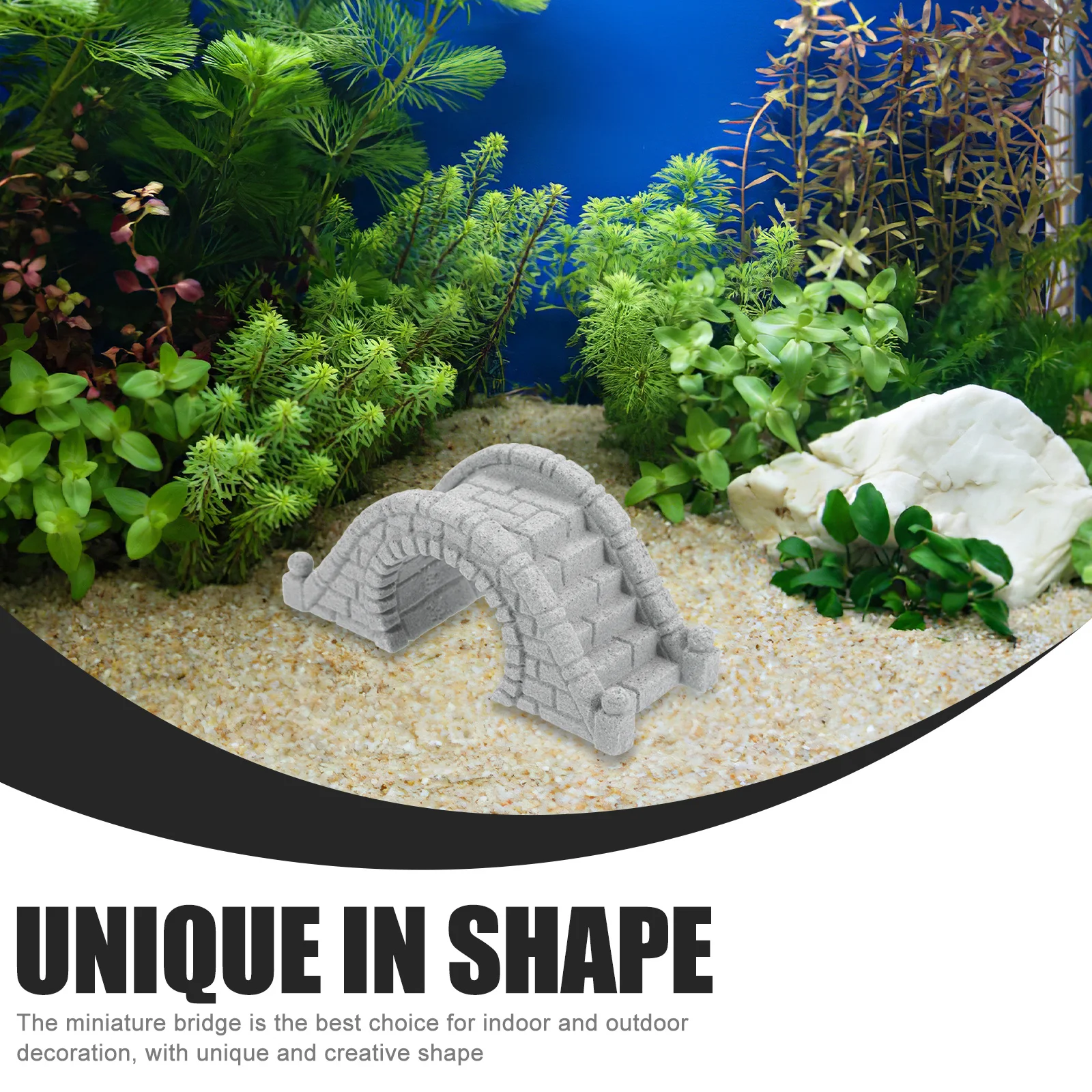 

2Pcs Simulation Stone Bridge Aquarium Landscape Decor Fish Tank Ornament Fish Tank Decor Underwater Bridge Adorn