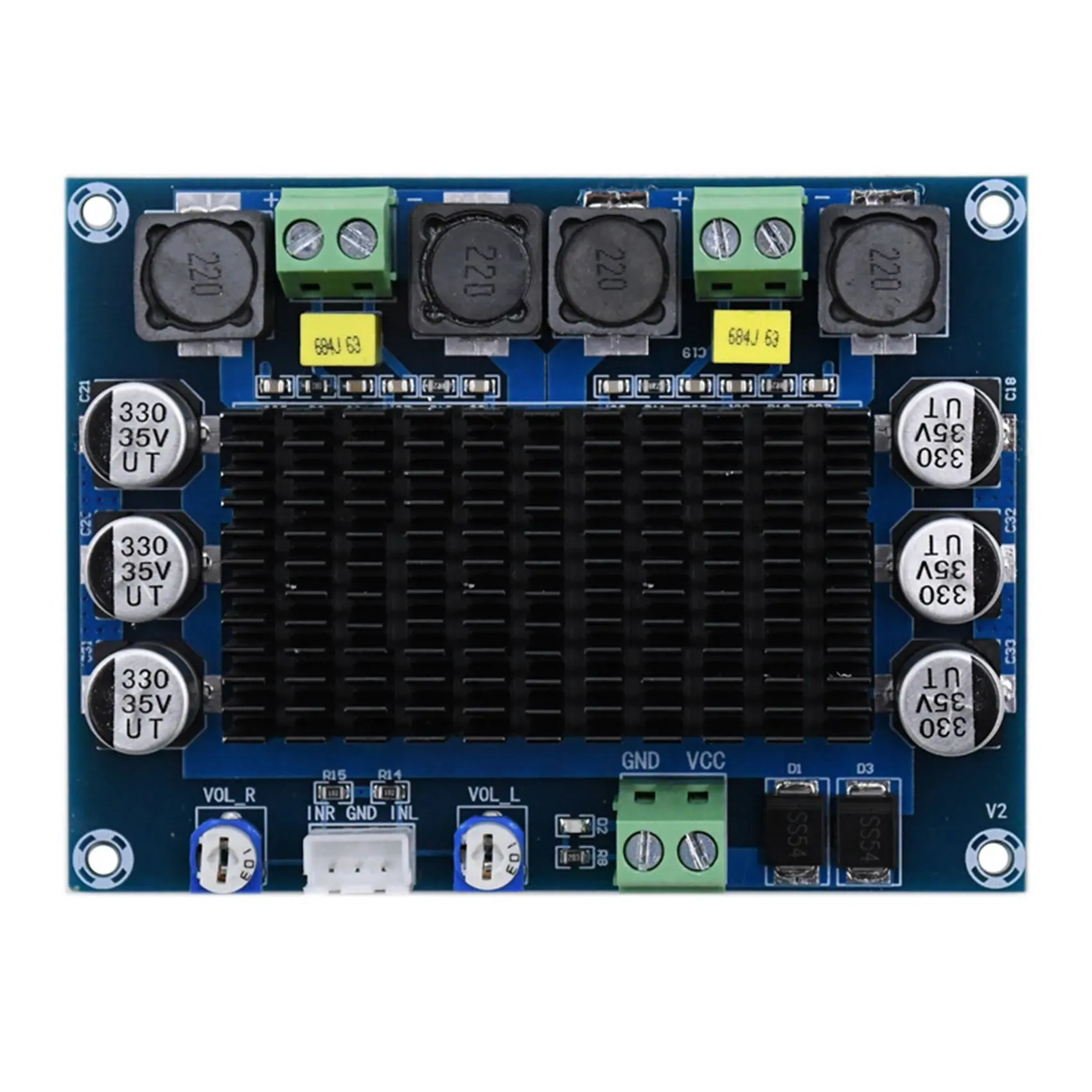 XH-A113 Digital Power Amplifier Board TDA7498 Dual Channel Power Amplifier Board 100W+100W High Power Amplifier Module