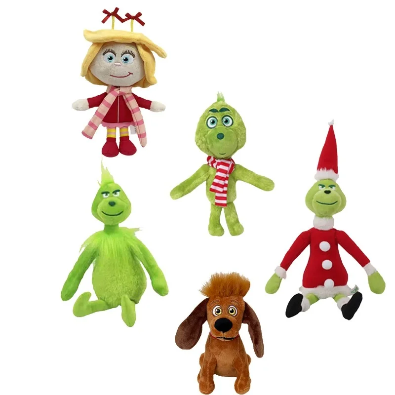 

Green Qi Shaggy Anime Figures Christmas Decoration Green Haired Monster Figurine Adorable Plush Doll Kid Birthday Toy Gifts