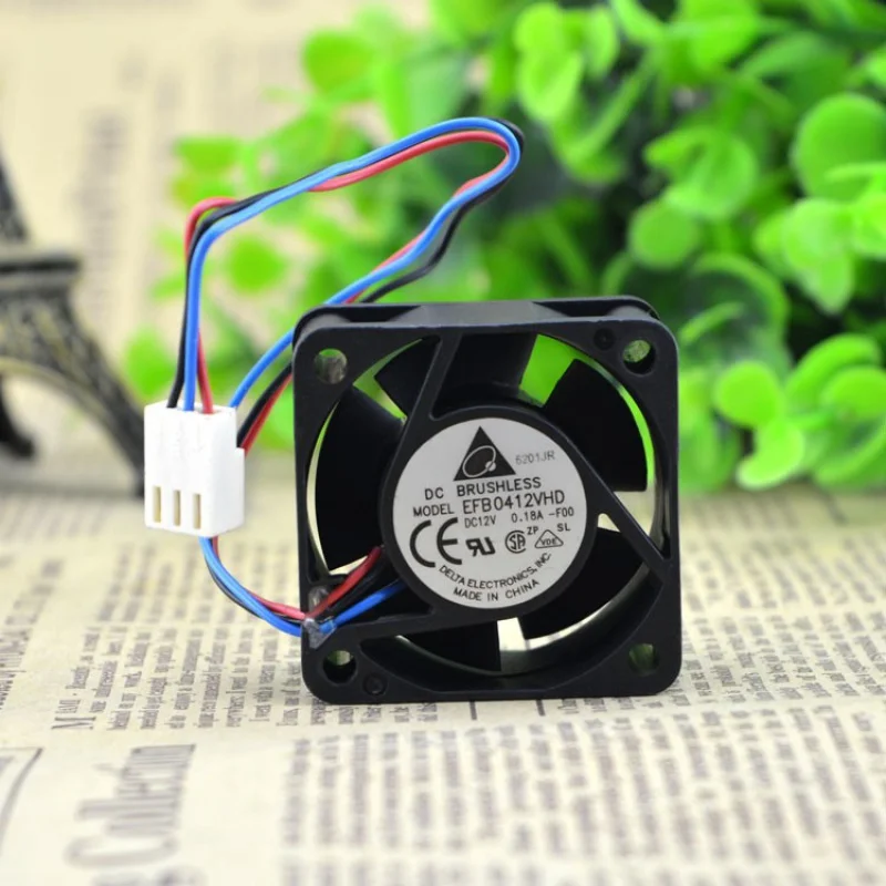 EFB0412VHD DC12V 0.18A 4020 4-Wire Pwm Temperature Control Switch Mute Fan