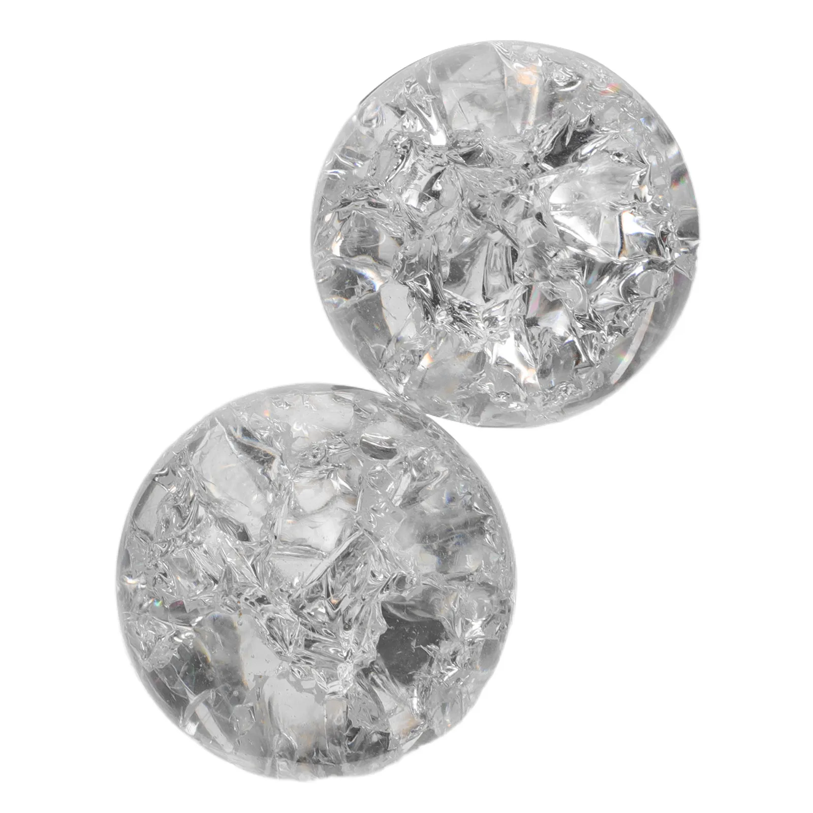 

2pcs Decorative Glass Balls Transparent Crystal Ball Spheres Water Fountain Decors 3cm Globe Ornaments for Tabletop Waterfall