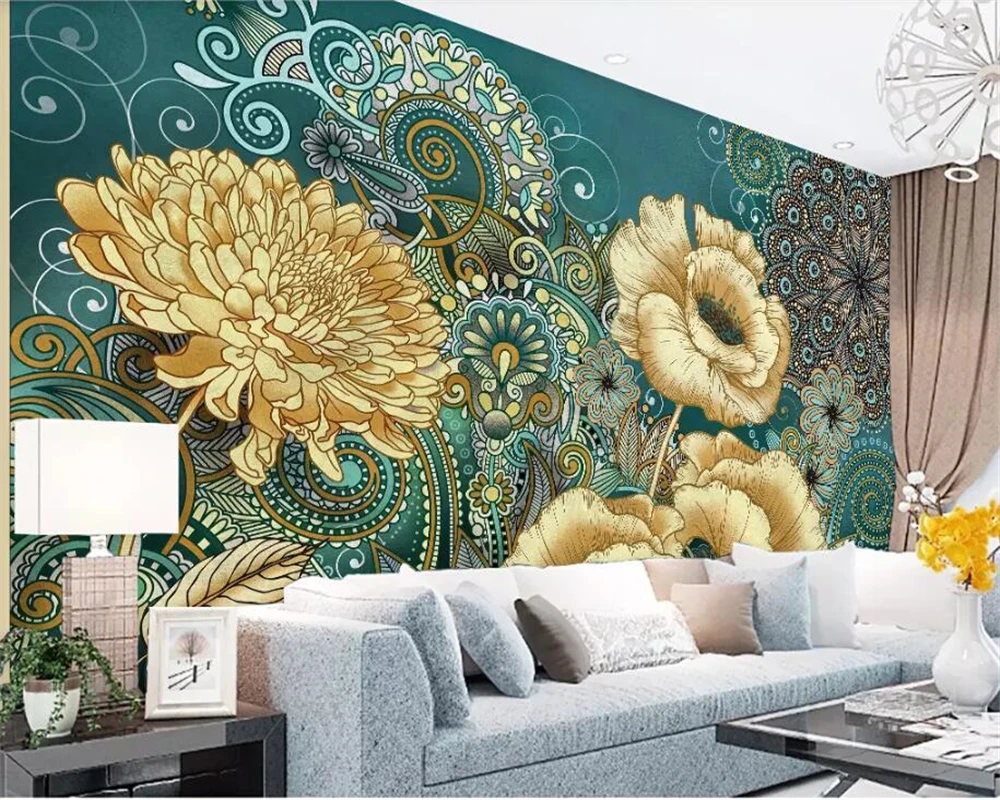 Customized Wallpaper 3D Hand-painted Tropical Cactus Plants Bedroom Dining Room Home Mural Living room sofa TV background wall