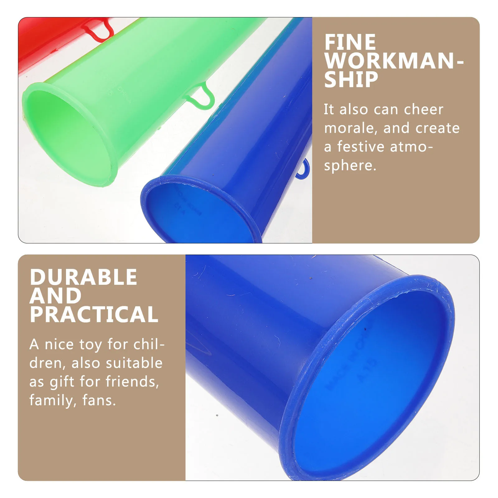 

6pcs Plastic Trumpet For Sports Games Party Concert Festival Wedding Birthday Kids Bright Color Noise Maker