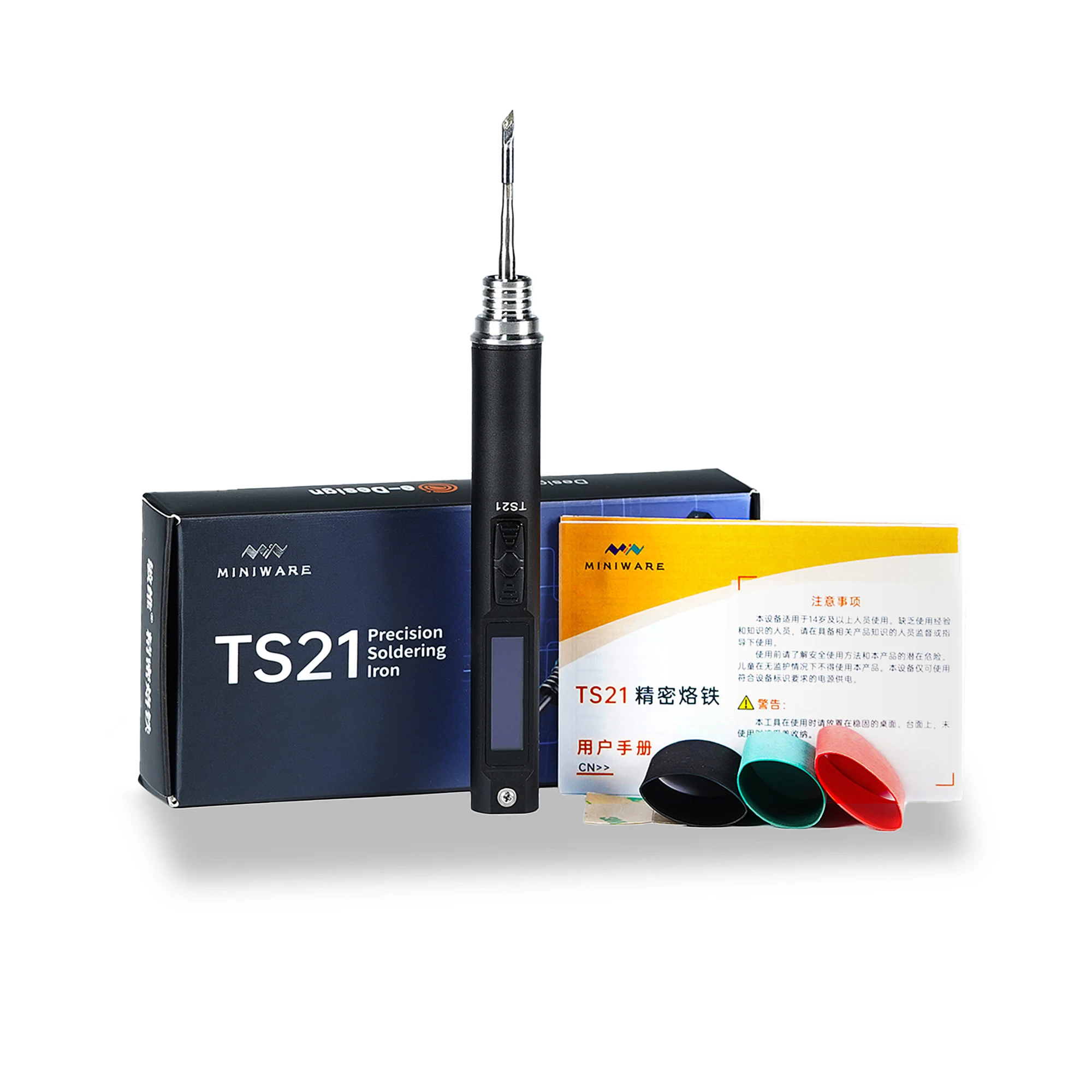 TS21 MINIWARE Precision Soldering Iron PD 100W Fill Light OLED Portable Smart Solder Station Repair Tool C210 Series Tip T210 KU
