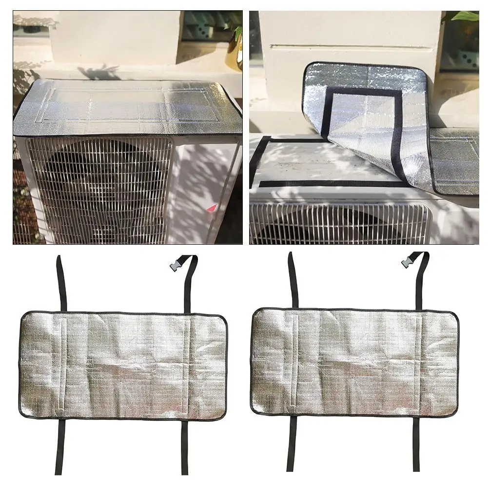 

New Air Conditioner Cover Aluminum Foil Insulation Bubble Retardant Conditioner Film Sunscreen Cover Air Flame Film V8h4