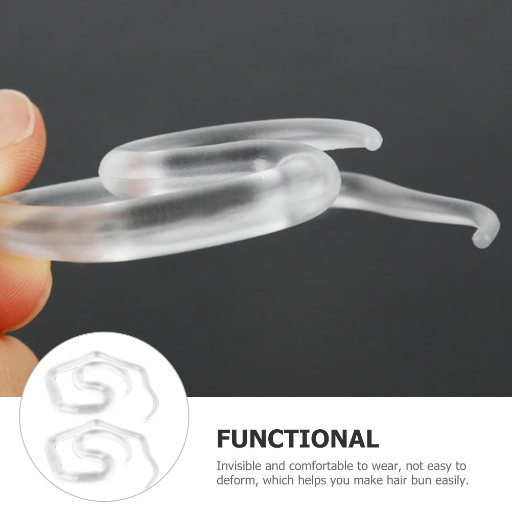 

2Pcs Invisible Hair Bun Tool Resin Donut for Easy Elegant Bun Maker No Trace Hair Styling Lazy Curler for All Occasions