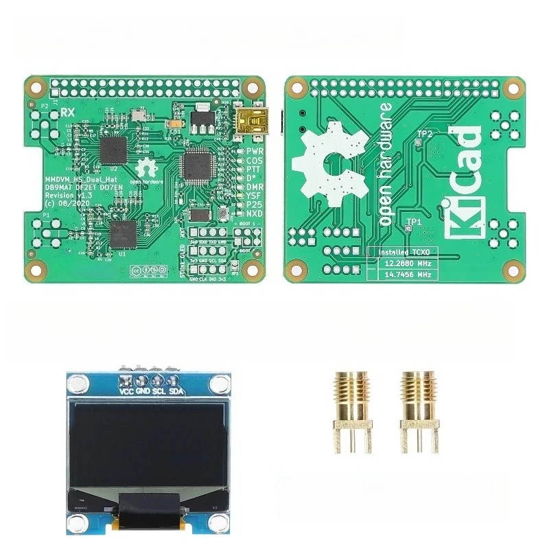 لوحة نقطة اتصال مزدوجة MMDVM مع شاشة OLED تدعم وحدة التتابع الصغيرة DMR P25 D Star تدعم UHF VHF لـ Raspberry Pi