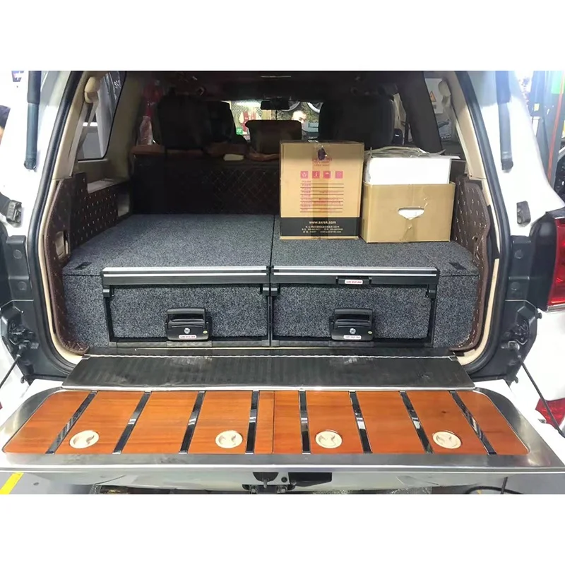 Rear Drawer System with Slide for Toyota LC200 Steel Interior Kits Popular Style Compatible with Land Cruiser ModelFor Ram range