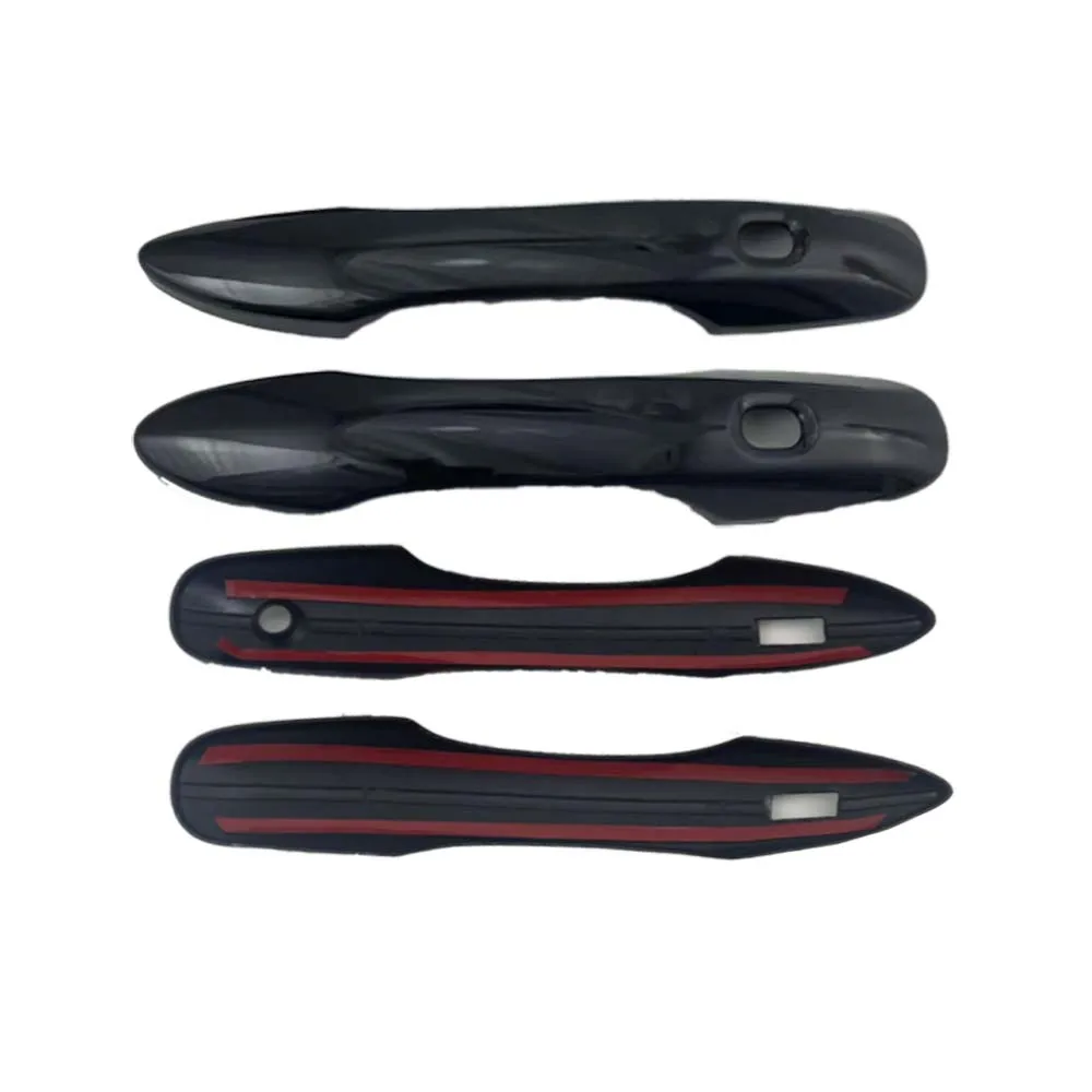 سيارة الديكور غطاء مقبض الباب لتويوتا فوكسي 2021 2022 2023 2024 ألياف الكربون لامعة الأسود ملصقات السيارات ترقية الملحقات