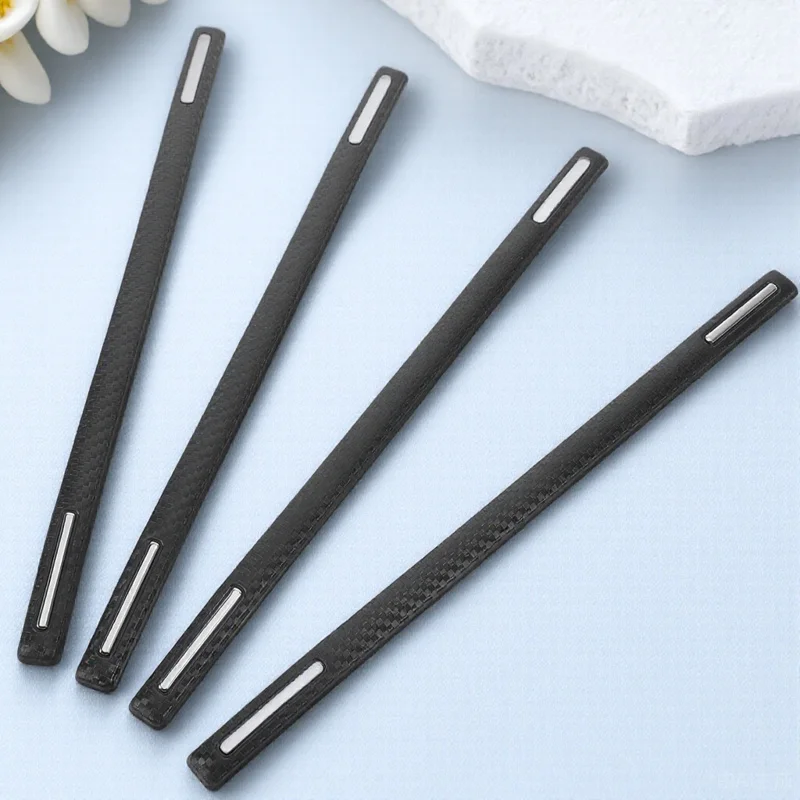 

4Pcs Car Door Anti Collision Strips Thickened Carbon Fiber Texture Universal Car Door Edge Guards Scratch Protector Black