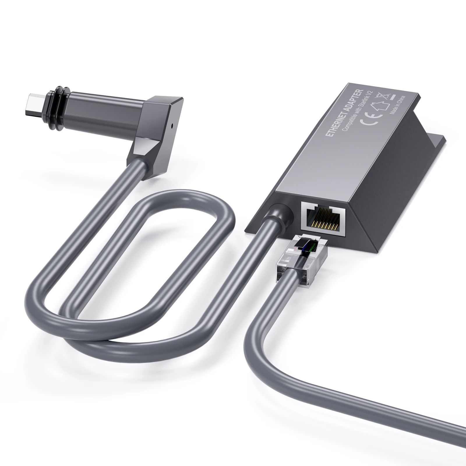 

Conversion Box For Starlink V2 Router To RJ45 Female Socket Data Transmission Line Adapter Accessory Starlink Ethernet Adapter