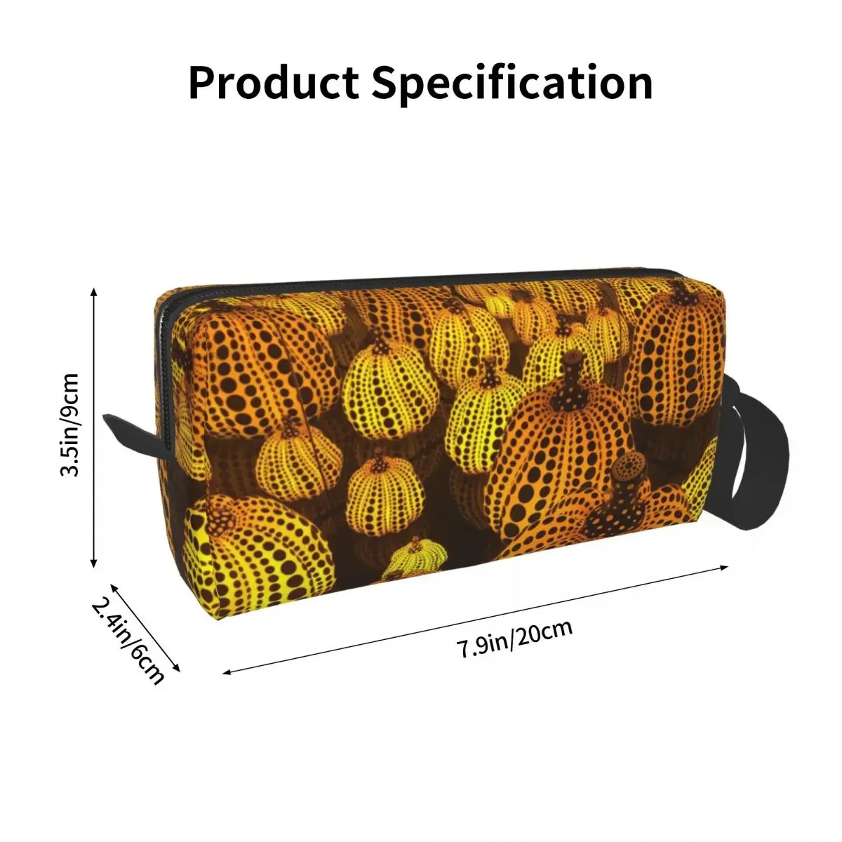 Custom Abstract Art Yayoi Kusama Pumpkin Toiletry Bag for Aesthetic Cosmetic Makeup Organizer Ladies Beauty Storage Dopp Kit Box