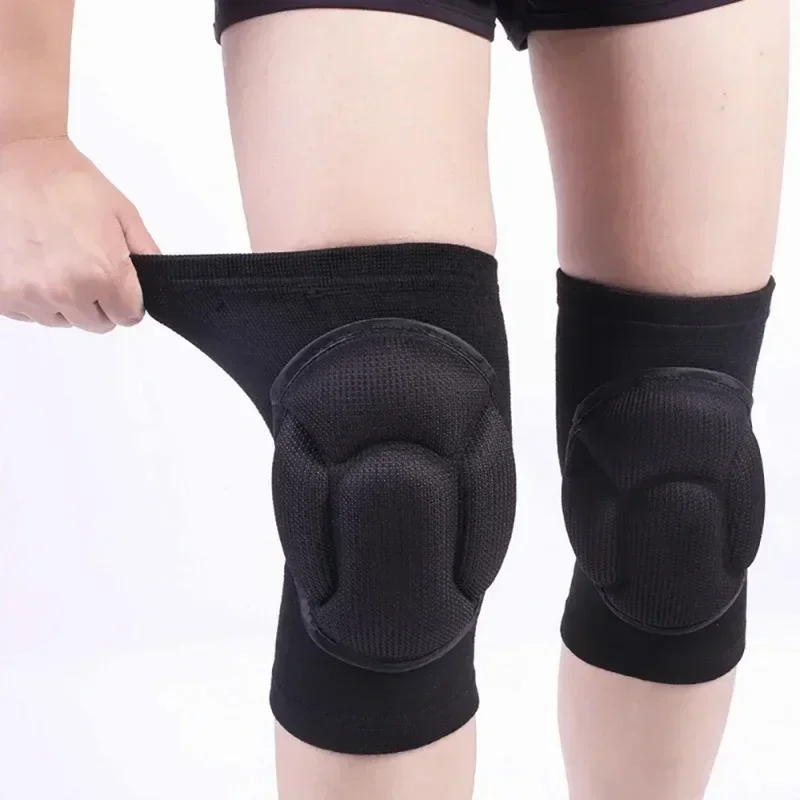 New 1Pair Thickened Protect Sport Volleyball Knee Pad Elastic Compression Brace Knee Support Soccer Fitness Basketball Protector