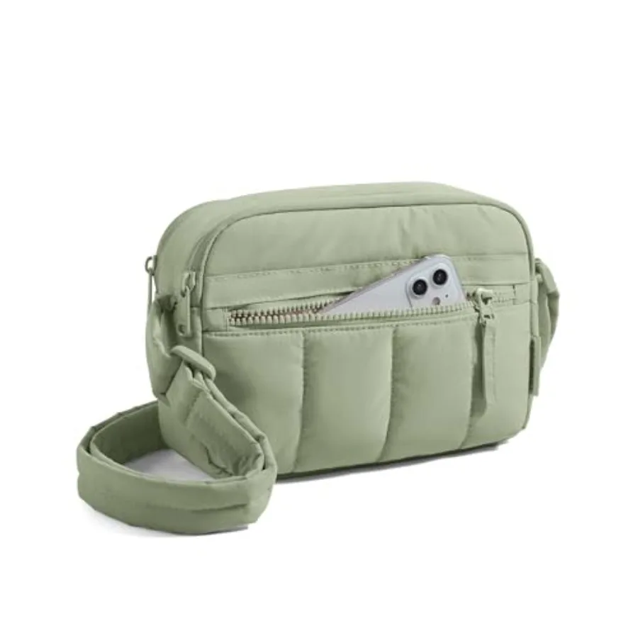 

Cross Body Purse, Mini Crossbody Bags for Women Travel Purse, Puffy Shoulder Handbag Wallet with RFID Blocking Slots