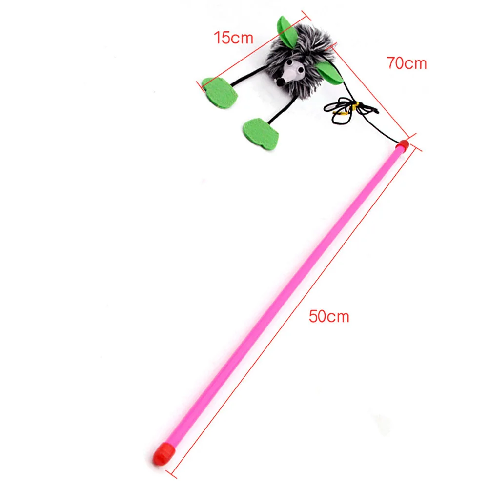 

1pcs Teaser Stick Mice Interactive Training Sticks Cat Teaser For Cats Boosting Pet Gift Random Color