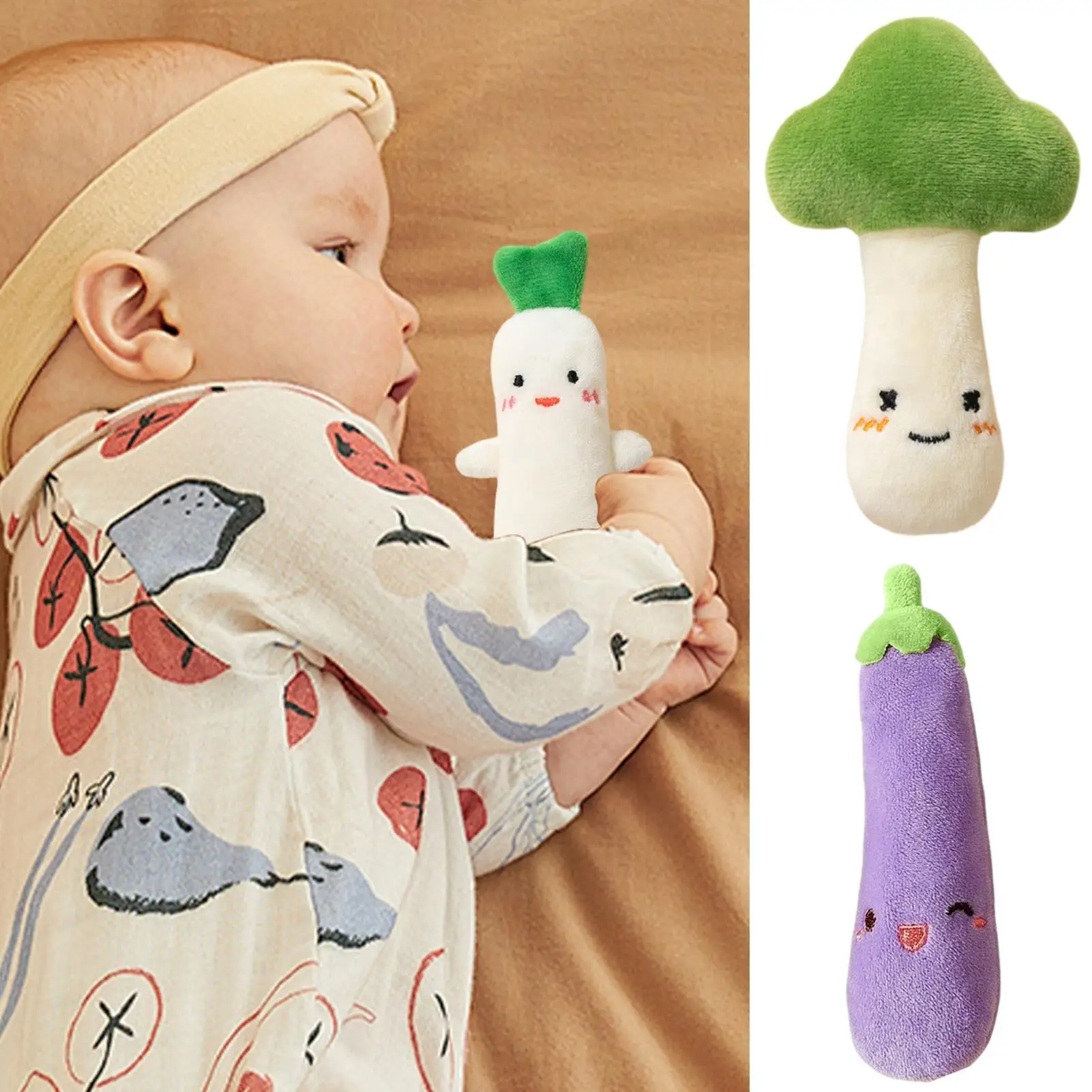 Kalmerende poppen voor kinderen Groenten Comfortpop Babyfopspenen om te slapen Zacht voedsel Knuffels Accessoires voor kinderen Meisje