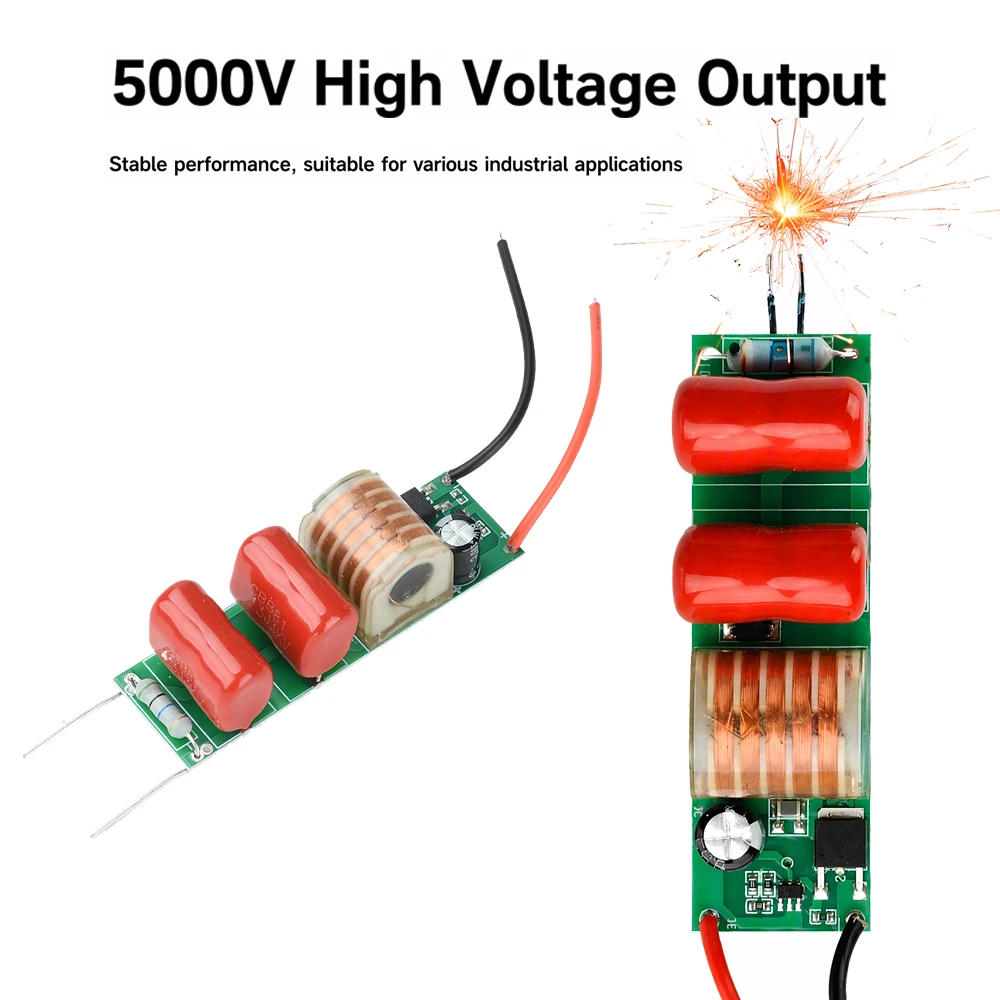 DC 3.7V to 5000V High Voltage Boost Converter Module Arc Pulse Mosquito Swatter Boost Board DC Motor