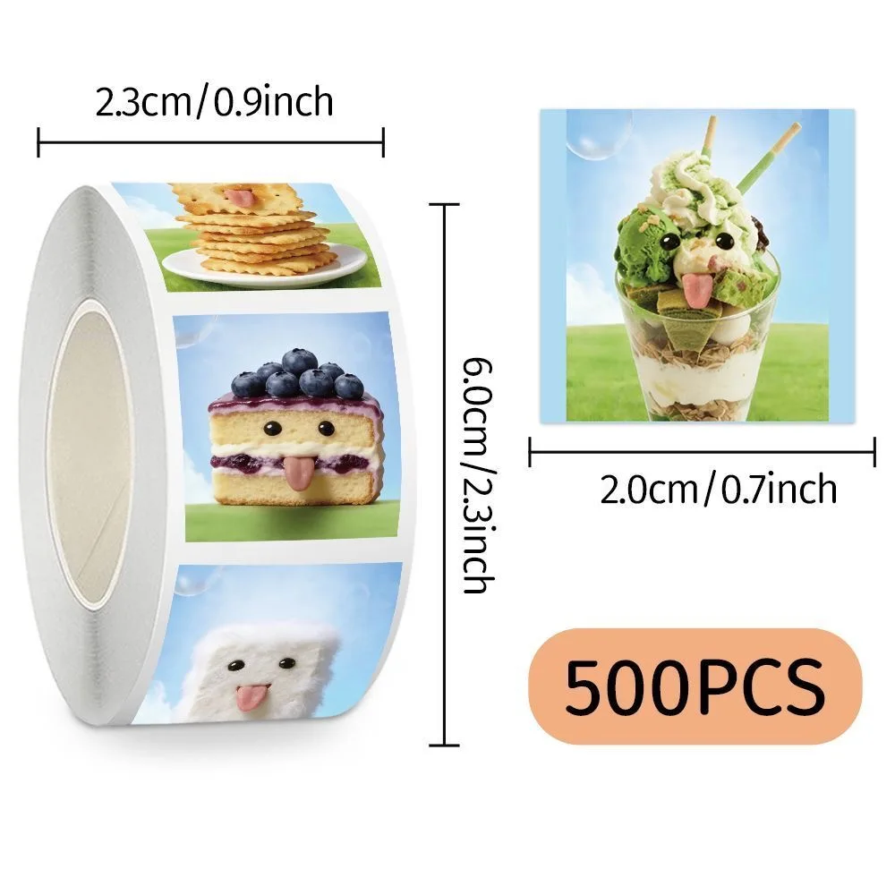 500PCS Abstract Food Fruit Graffiti Sealing Sticker Exquisite DIY Toys Secret for Bottle Scrapbook Travel Bag Aesthetic Decals