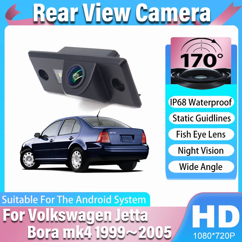 CCD HD 170° Fisheye IP68 Rear View Camera For Volkswagen Jetta Bora mk4 1999 2000 2001 2002 2003 2004 2005 Car Reverse Monitor