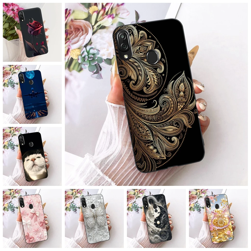 Funda negra para ZTE Blade V10 Vita, funda de silicona bonita y divertida con diseño pintado para teléfono ZTE Blade V 10 Vita