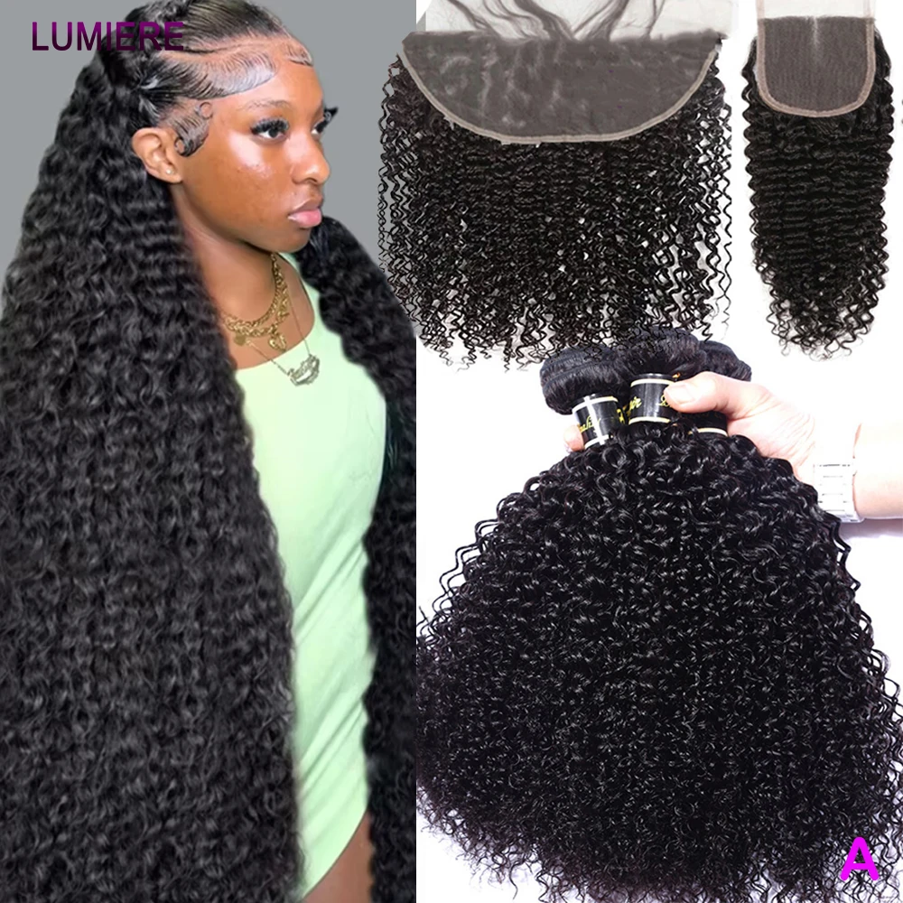 

Афро-Глубокие Кудрявые Прямые Вьющиеся Пучки Человеческих Волос С Застежкой Фронтальная HD Прозрачные Глубокие Вьющиеся Волосы Наращивание Волос