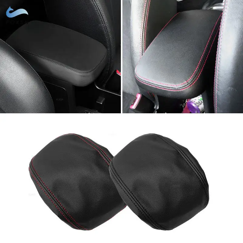 Car Accessories Center Control Armrest Box Lid Pad Cover For Subaru Forester 2008 2009 2010 2011 2012 Microfiber Leather Decor