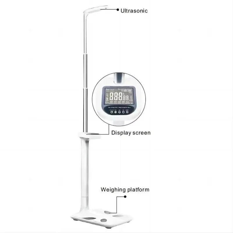 Digital Medical Scale Ultrasonic Height Weight Scale for Adults and Children Use Body Fat Analyzer BMI water measure Machine