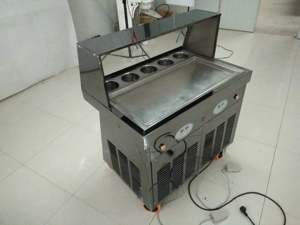 2019 hot sale with 5 tanks big flat  square pan fried ice cream fry roll machine for sale