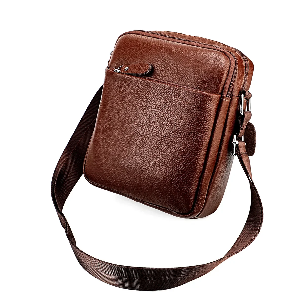 2027 New Luxury Men's Handbags Cow Genuine Leather Male Shoulder Bag Real Natural Leather Crossbody Bag Messenger Bags