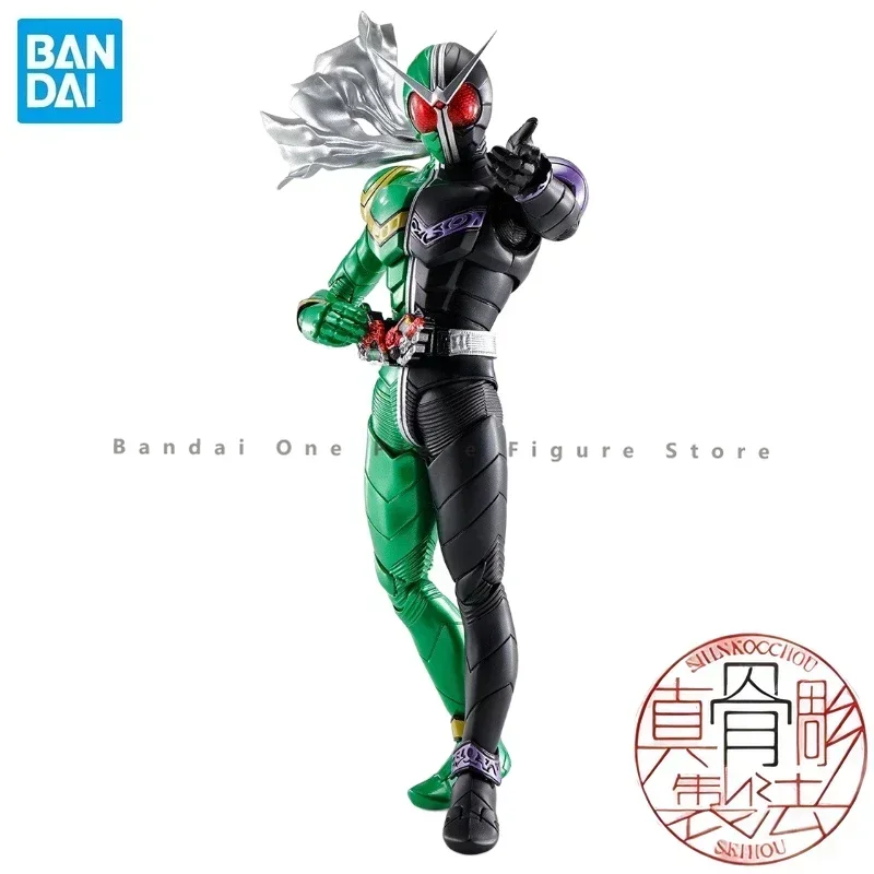 In Stock Original SHF Bandai Real Bone Sculpture Kamen Rider W Hayate Ace Form Action Figure Animation Toy Gift Model Hobby