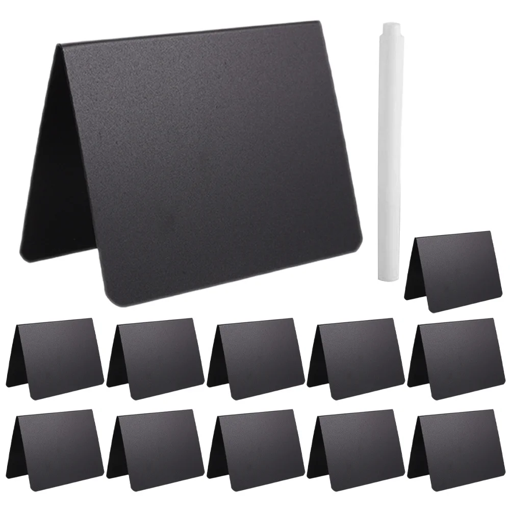 

1 Set Of Blackboard Price Signs Plastic Desktop Chalkboard Signs Standing Tabletop Message Boards Erasable Memo Board For Shop