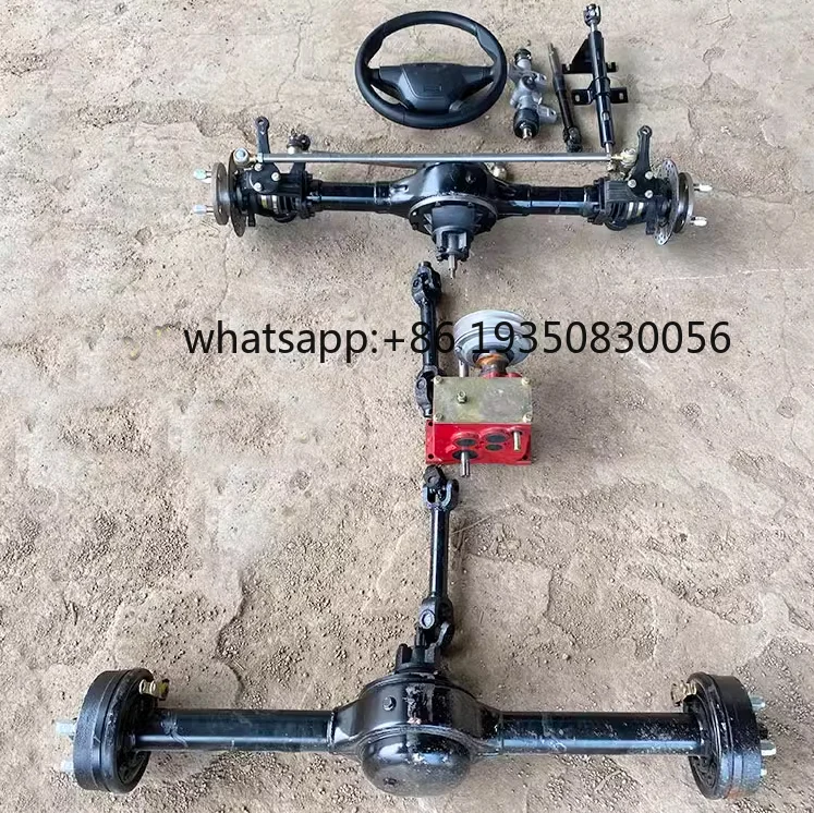 

4x4 4wd Fuel Walking Autonomous Tractor Tire Electric Wheelbarrow Hub Motor Differential Rear Full Set Axle with Motor