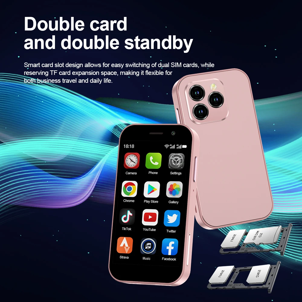 SERVO KING8000 4G LTE Mini teléfono inteligente sistema Android 16GB ROM Play Store cámara de 5MP 3,0 "teléfonos inteligentes de tamaño pequeño batería de 2000mAh