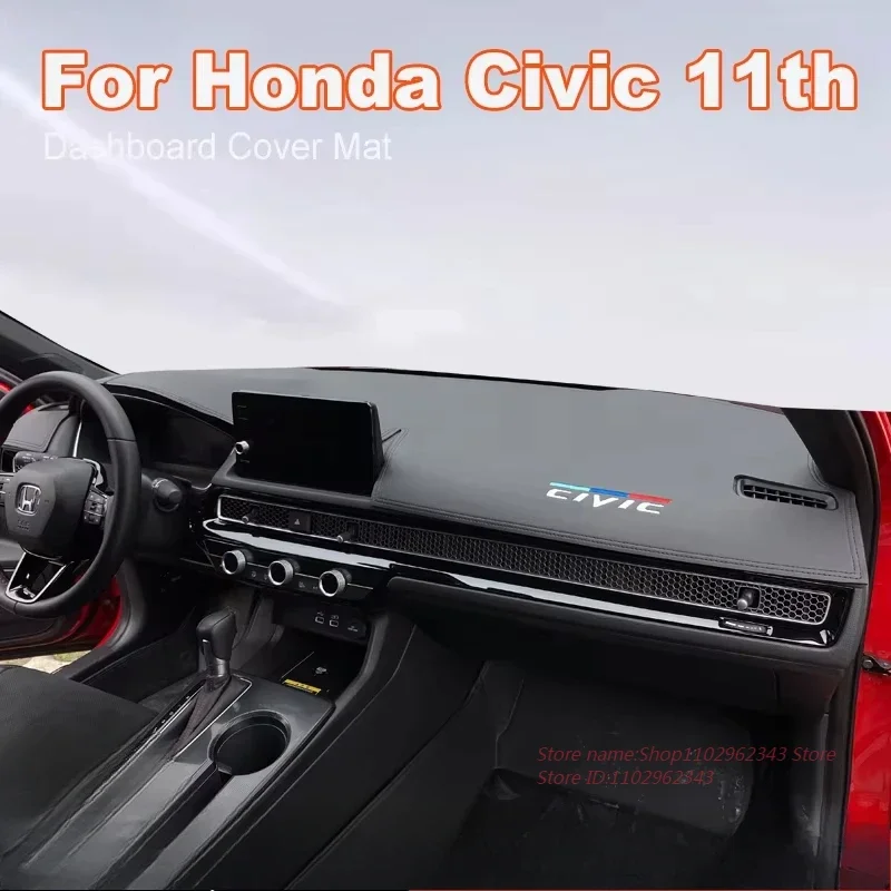 For Honda Civic 11th Instrument Panel Pad Light Blocking Pad Sun Protection Heat Insulation Decoration Modified Car Accessory