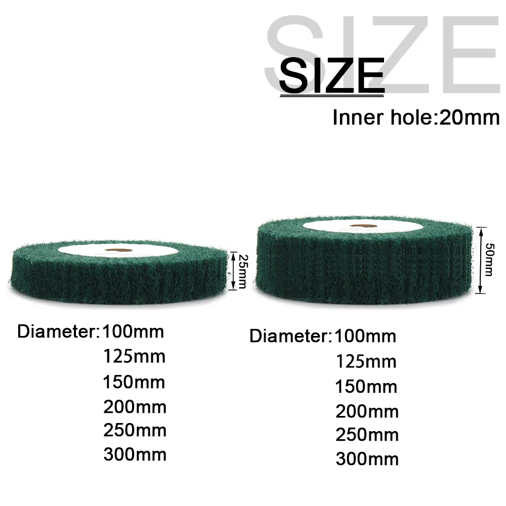 Nylon Fiber Flap Disc Polishing Grinding Wheel Scouring pad Buffing Wheel Metal Cleaning Rust Removal Grinding Sbrasive Tool