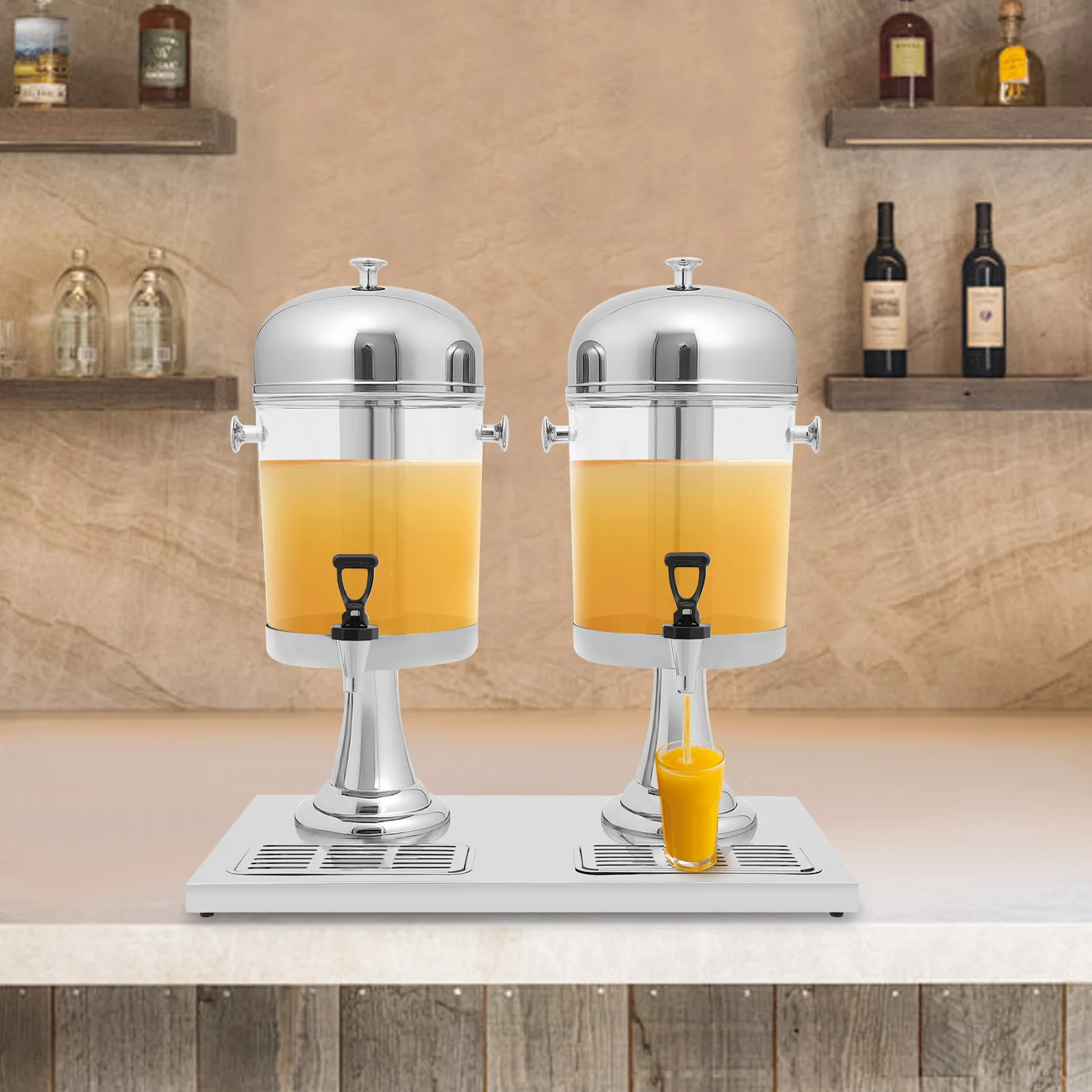 

Двухсекционный диспенсер для напитков с раковиной, диспенсеры для напитков для вечеринок, диспенсер для напитков с подставкой и поддоном для сбора капель