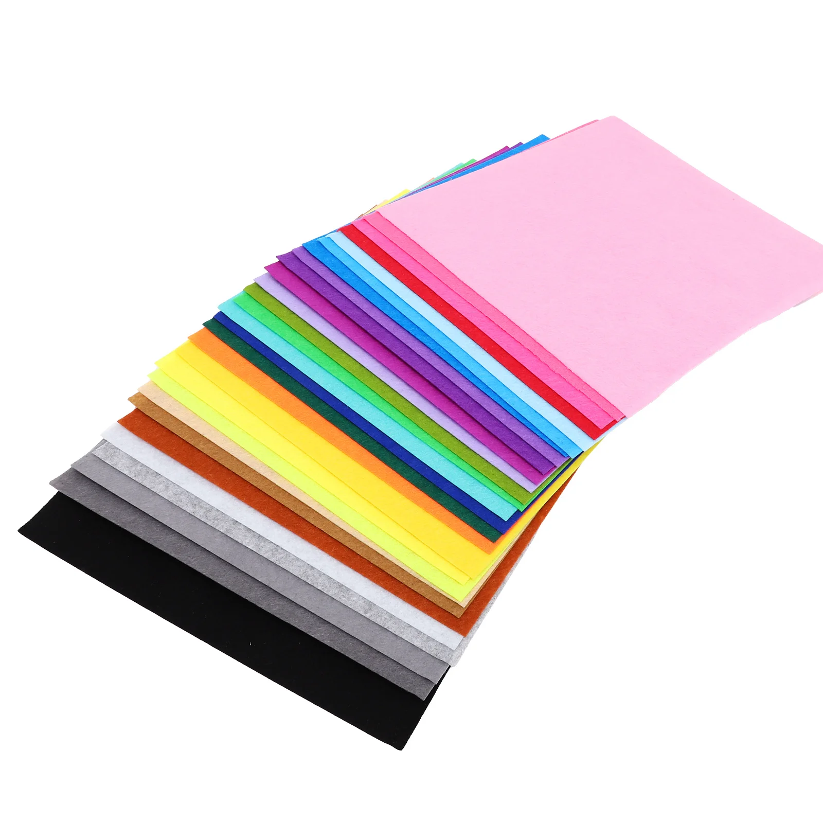

28pcs 30X30Cm Nonwoven Fabric Sheets Multicolor Diy Craft Material For Kids Art Projects Durable Reusable Fold Sew