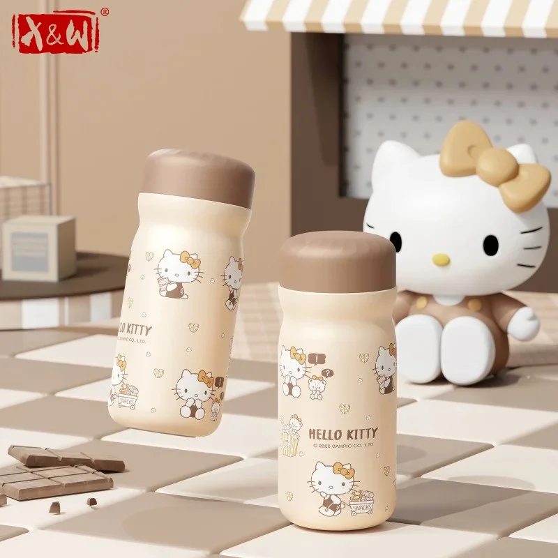 X&W Hello Kitty Insulated Cups Cute Children Water Bottles Keep Warm＆Cold  Beverage Cup 316 Stainless Steel Thermal Mug Gifts