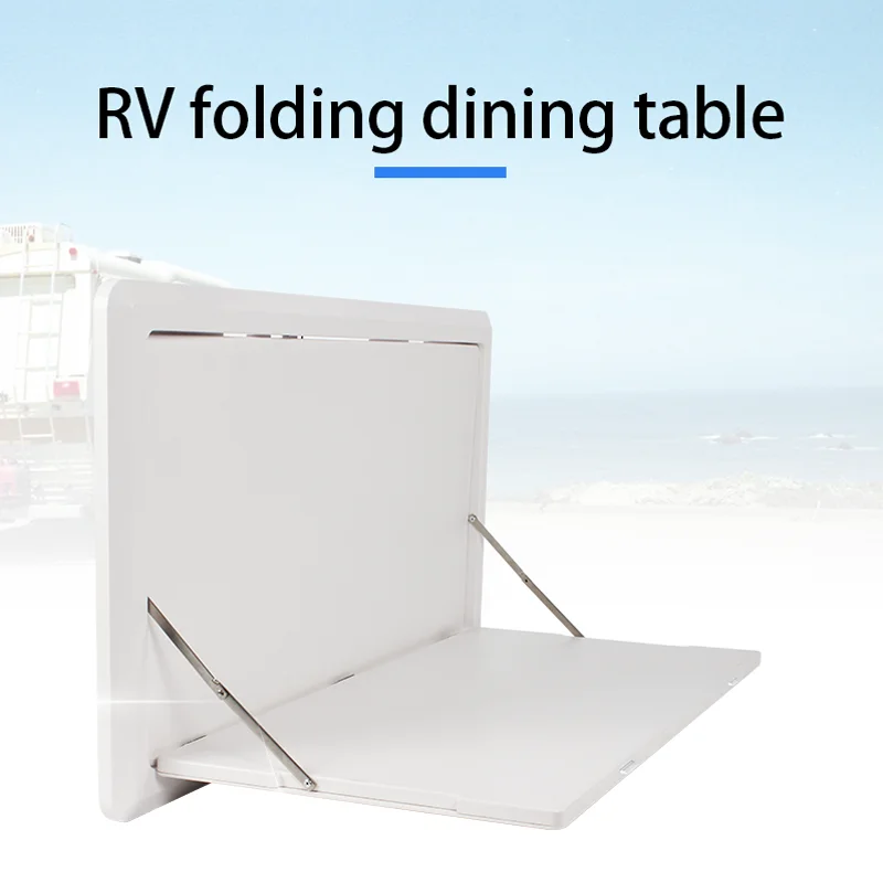 

TYTXRV Outdoor Lighted Folding Plastic External tilt Dining Table Shelf With lock apply to motorhome caravan accessories